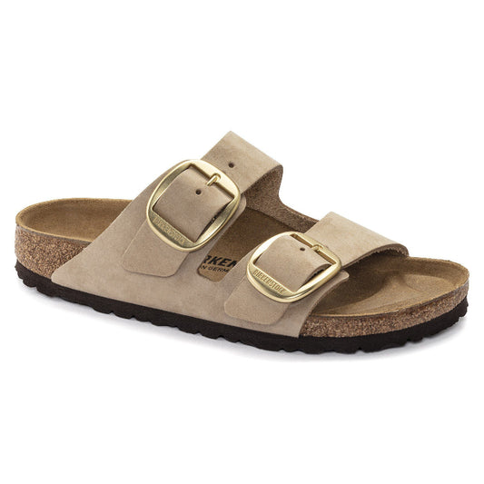 BirkenstockArizonaBigBuckleSandcastleNubuckRegularSandalfrontsideview