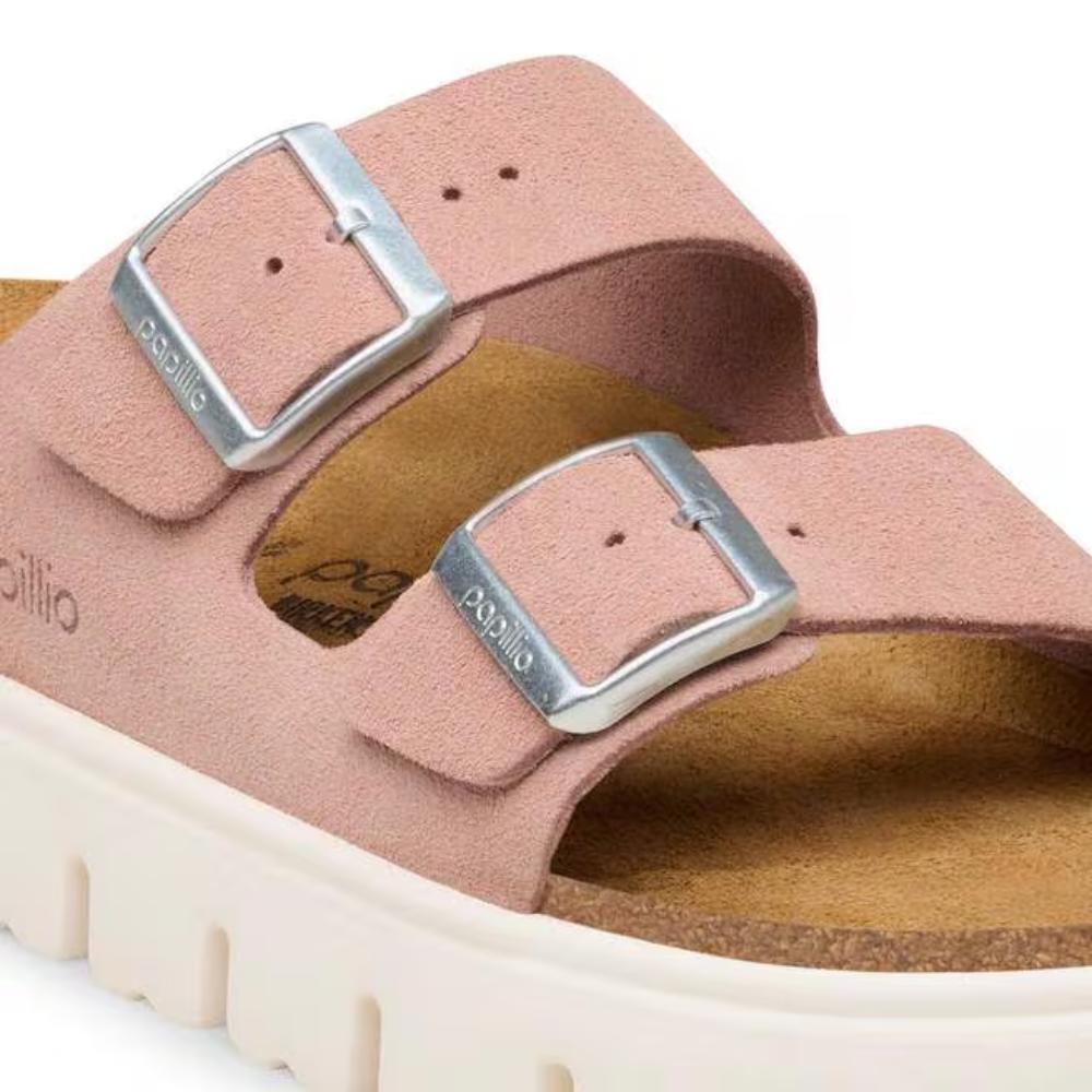Birkenstock Arizona Chunky Suede Narrow Sandals - Pink Clay