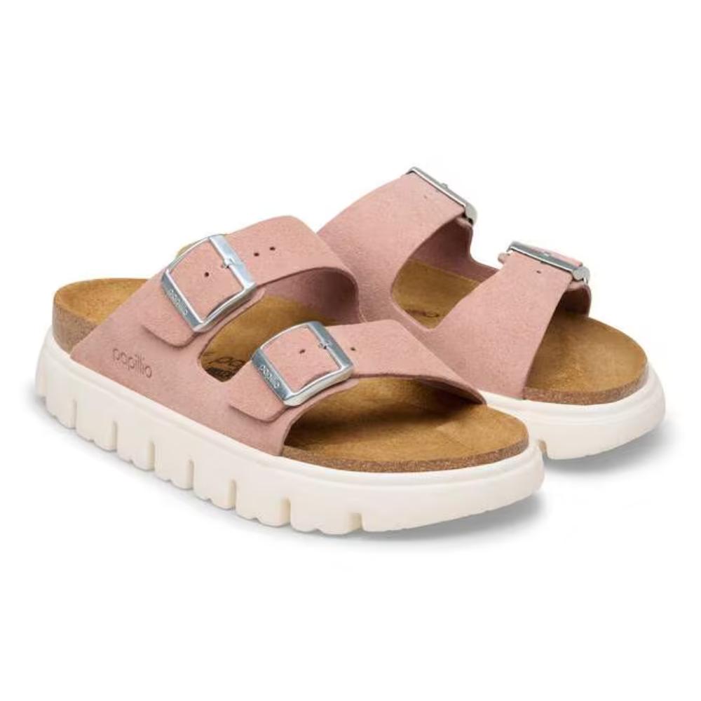 Birkenstock Arizona Chunky Suede Narrow Sandals - Pink Clay