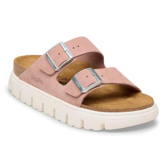 Birkenstock Arizona Chunky Suede Narrow Sandals - Pink Clay