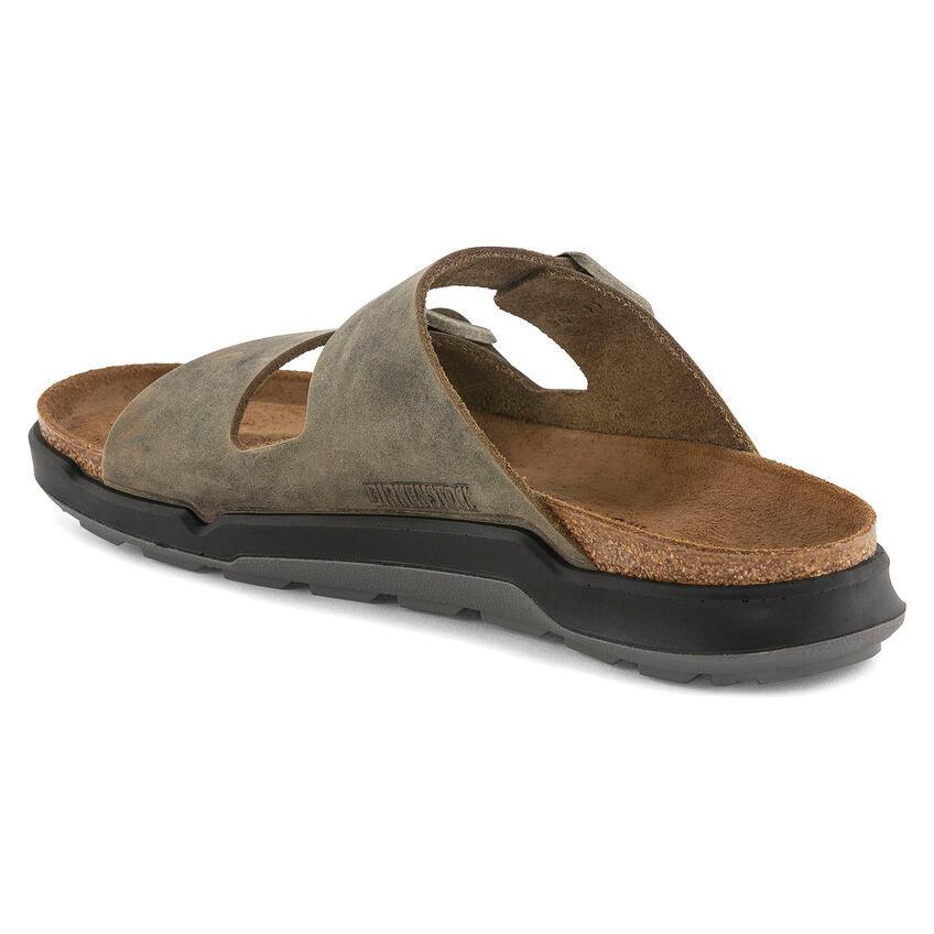 Birkenstock Arizona Crosstown Faded Khaki Olive Oiled Leather - Kumpfy Shoes