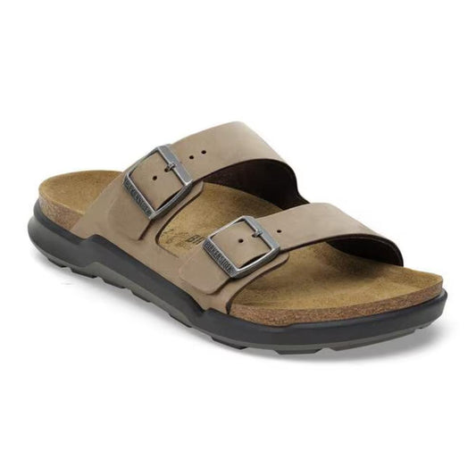 Birkenstock Arizona Crosstown Oiled Leather Regular Sandals - Tobacco