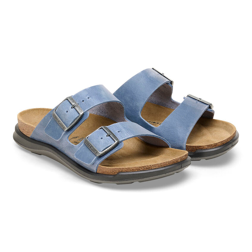 Pair of Birkenstock Arizona Elemental Blue Sandal 