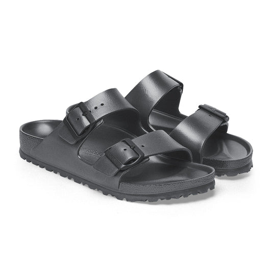 BirkenstockArizonaMetallicAnthraciteEVANarrowSandalpairfrontsideview