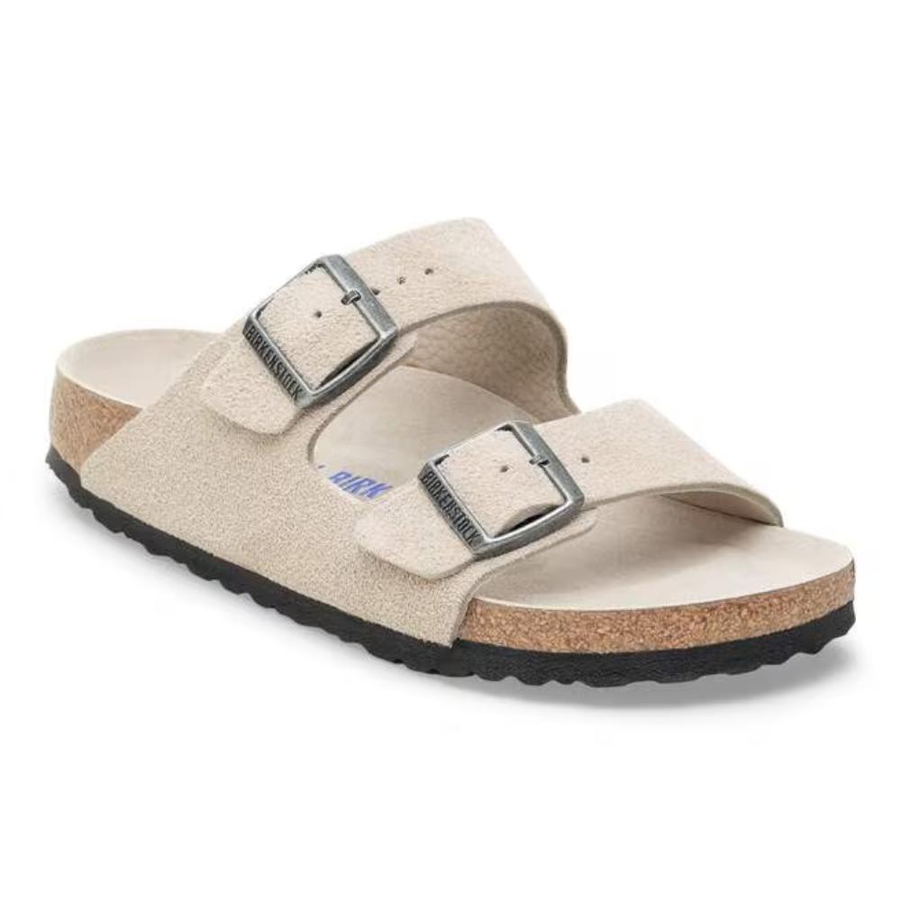 Birkenstock Arizona Soft Footbed Suede Regular Sandals - Oyster