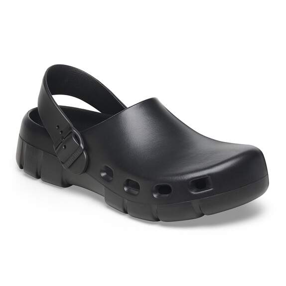 BirkenstockBirkiFlowBlackEVAClogFrontSideView