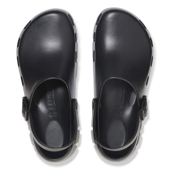 BirkenstockBirkiFlowBlackEVAClogPairFrontTopView