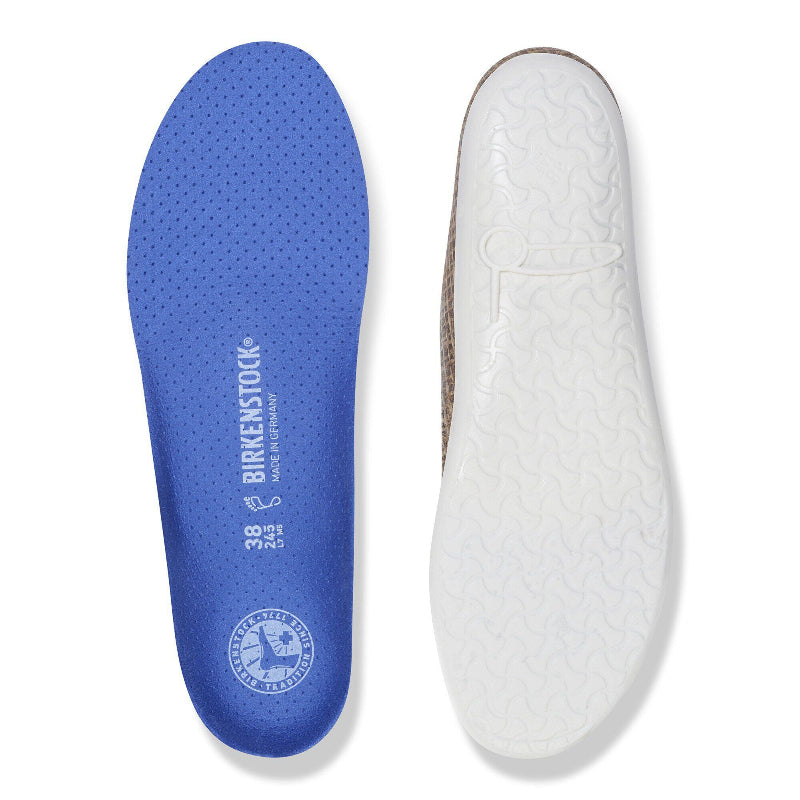 BirkenstockBlueFootbedFullLengthforSneakersInsoleRegularpairTopviewandBottomview