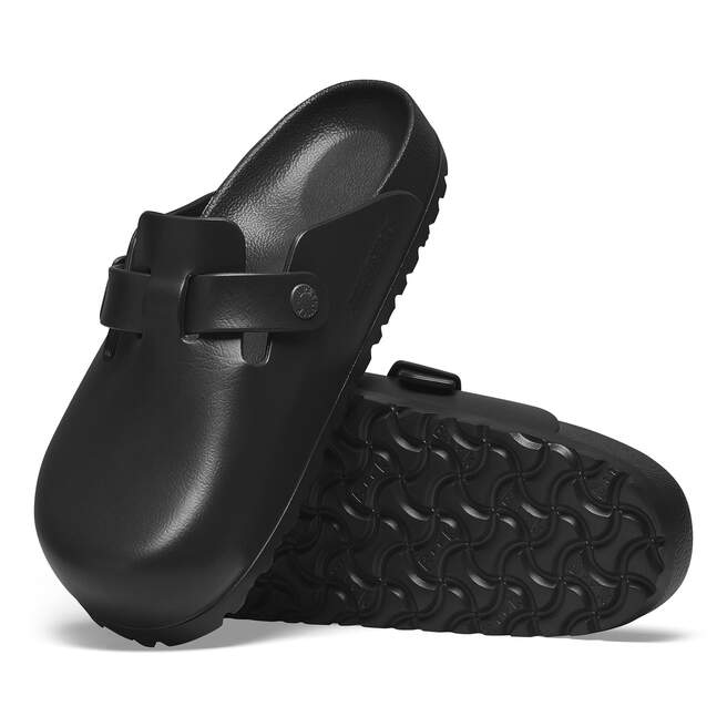 BirkenstockBostonBlackEVAPairAngle