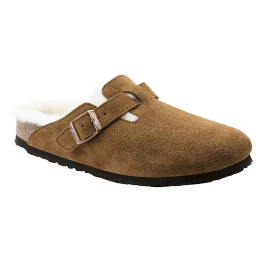 Birkenstock Boston Clog - Mink Suede Shearling