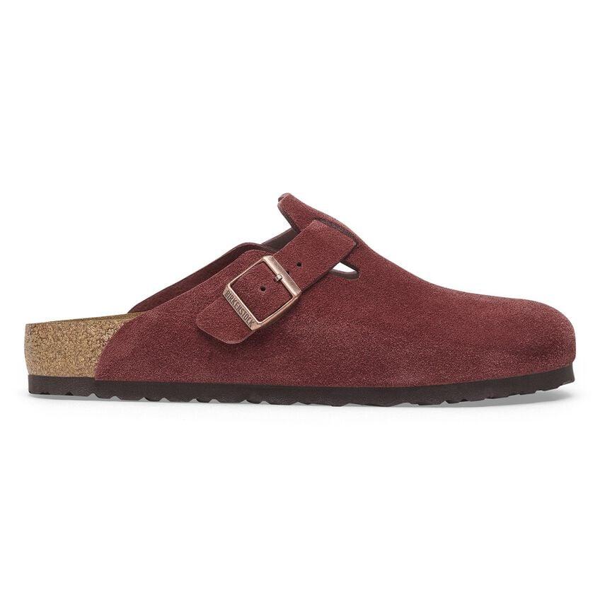 Birkenstock Boston Suede Clog - Zinfandel - Kumpfy Shoes