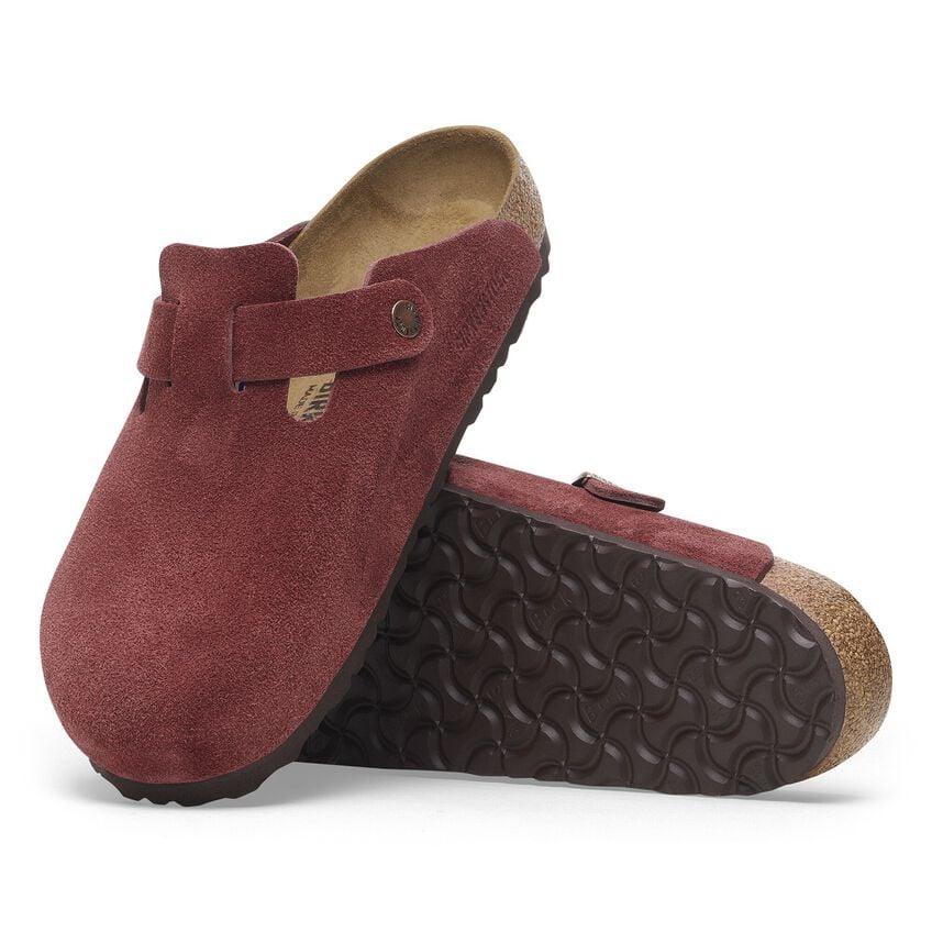 Birkenstock Boston Suede Clog - Zinfandel - Kumpfy Shoes