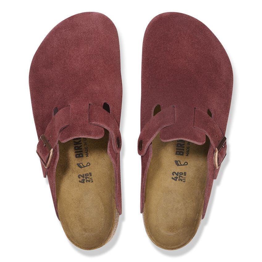 Birkenstock Boston Suede Clog - Zinfandel - Kumpfy Shoes