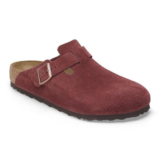 Birkenstock Boston Suede Clog - Zinfandel - Kumpfy Shoes