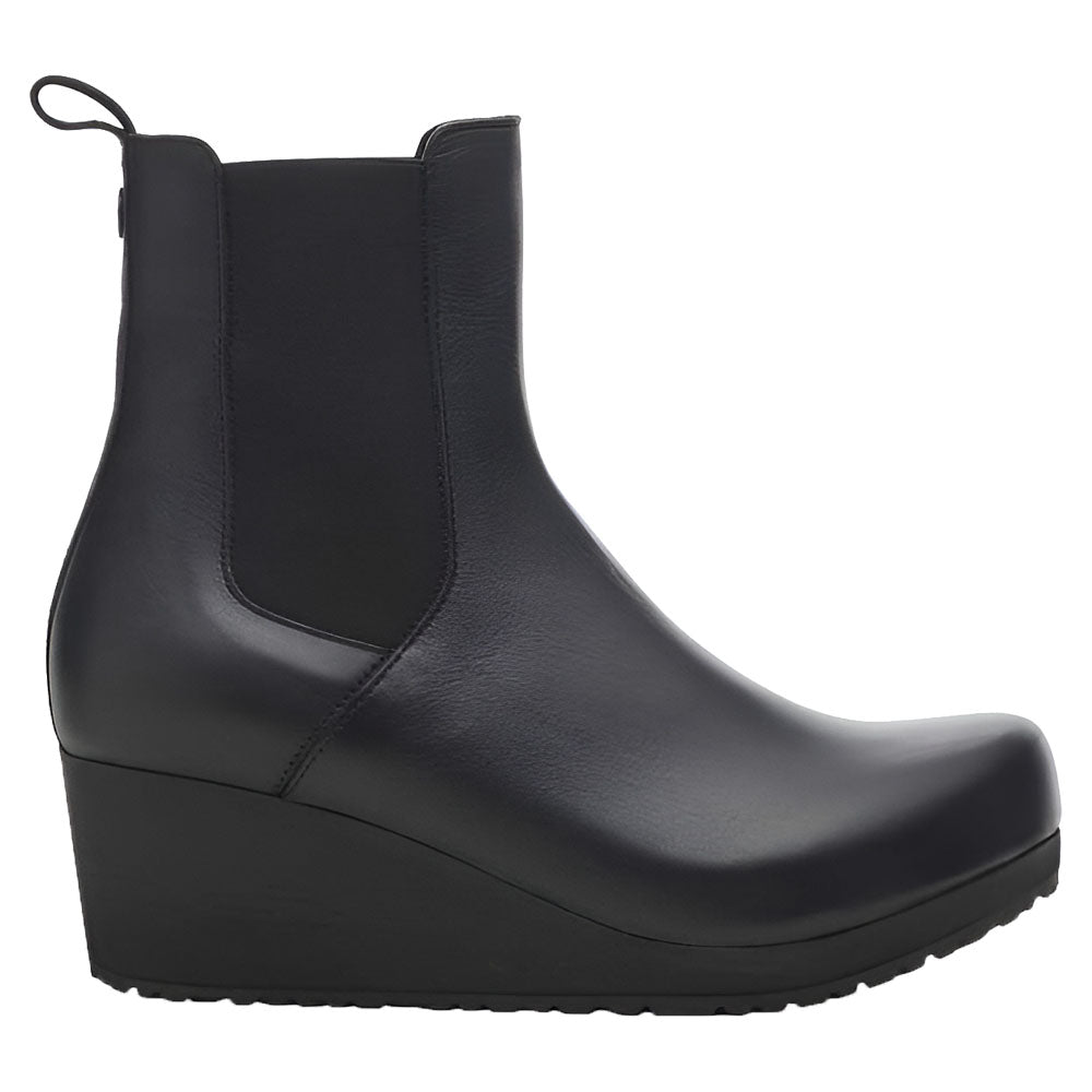 Birkenstock Ebba Slip On Black Leather Boots