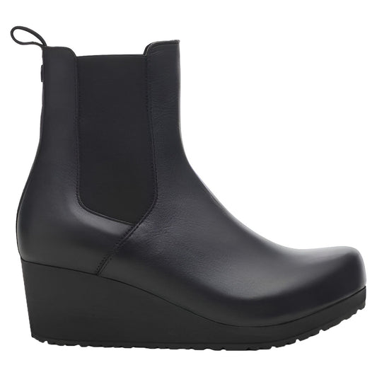 Birkenstock Ebba Slip On Black Leather Boots