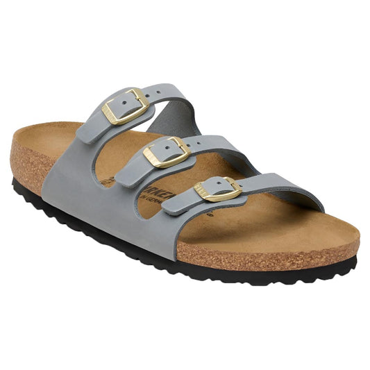 Birkenstock Florida Oiled Leather Basalt Gray Regular Sandal