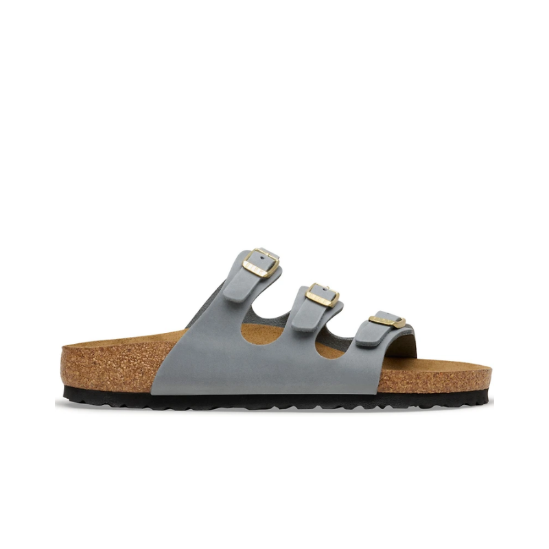BirkenstockFloridaOiledLeatherBasaltGrayRegularSandalSideView