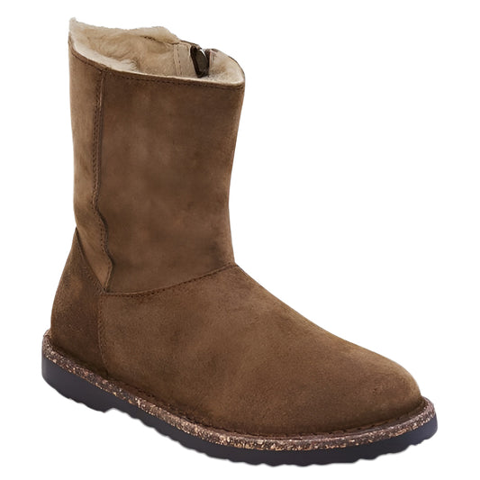 Birkenstock Uppsala Zip Shearling Suede Dark Tea Regular Boots