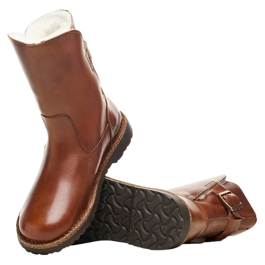 Birkenstock Uppsala Shearling Leather Boots - Cognac