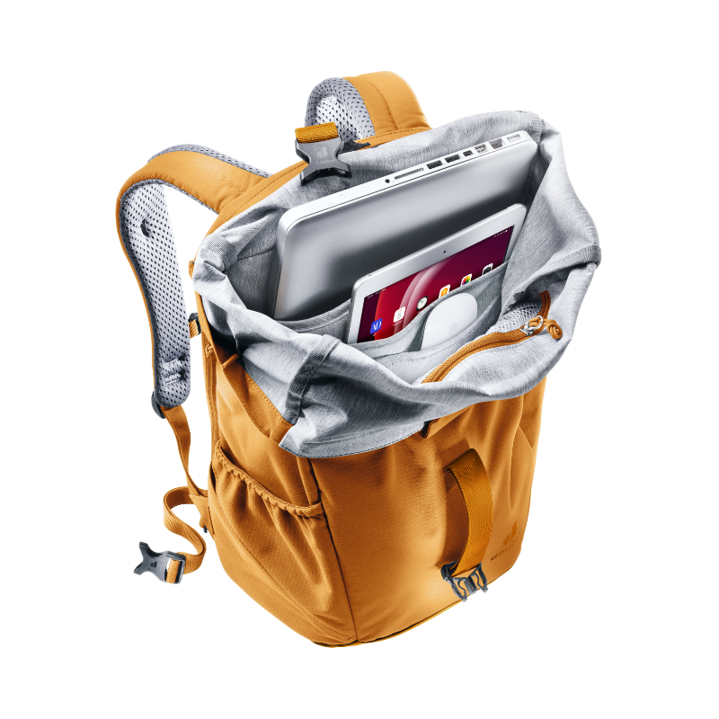 DeuterStepout22CaramelClayBackpackTopOpenView