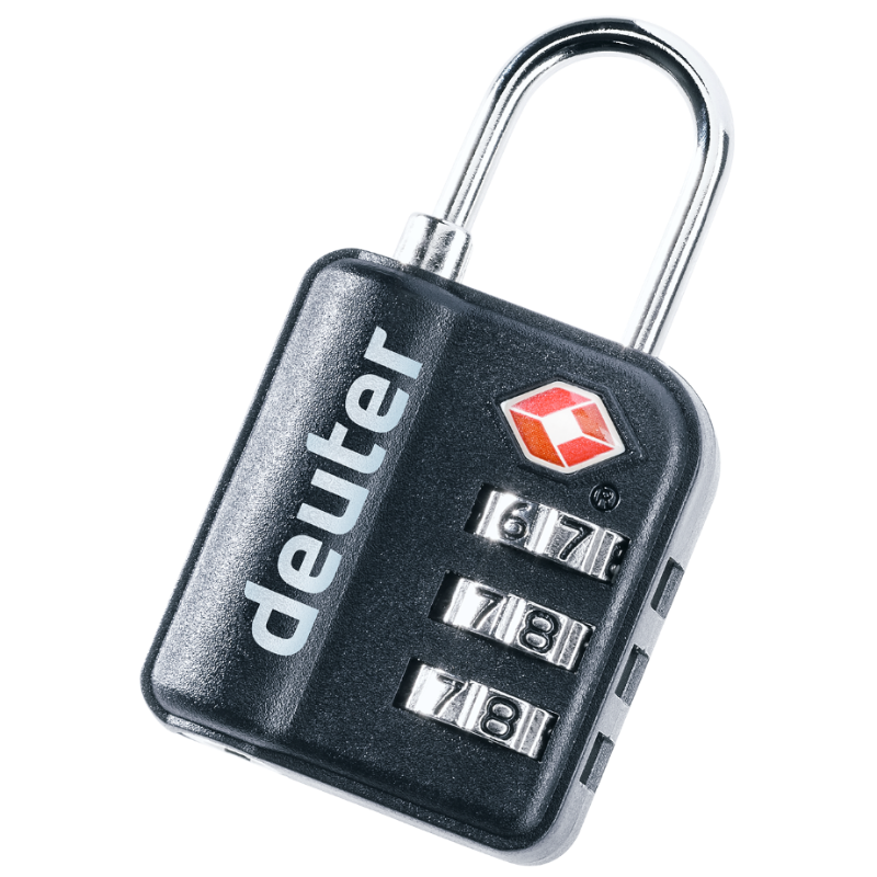 DeuterTSAPadLockBlackFrontView