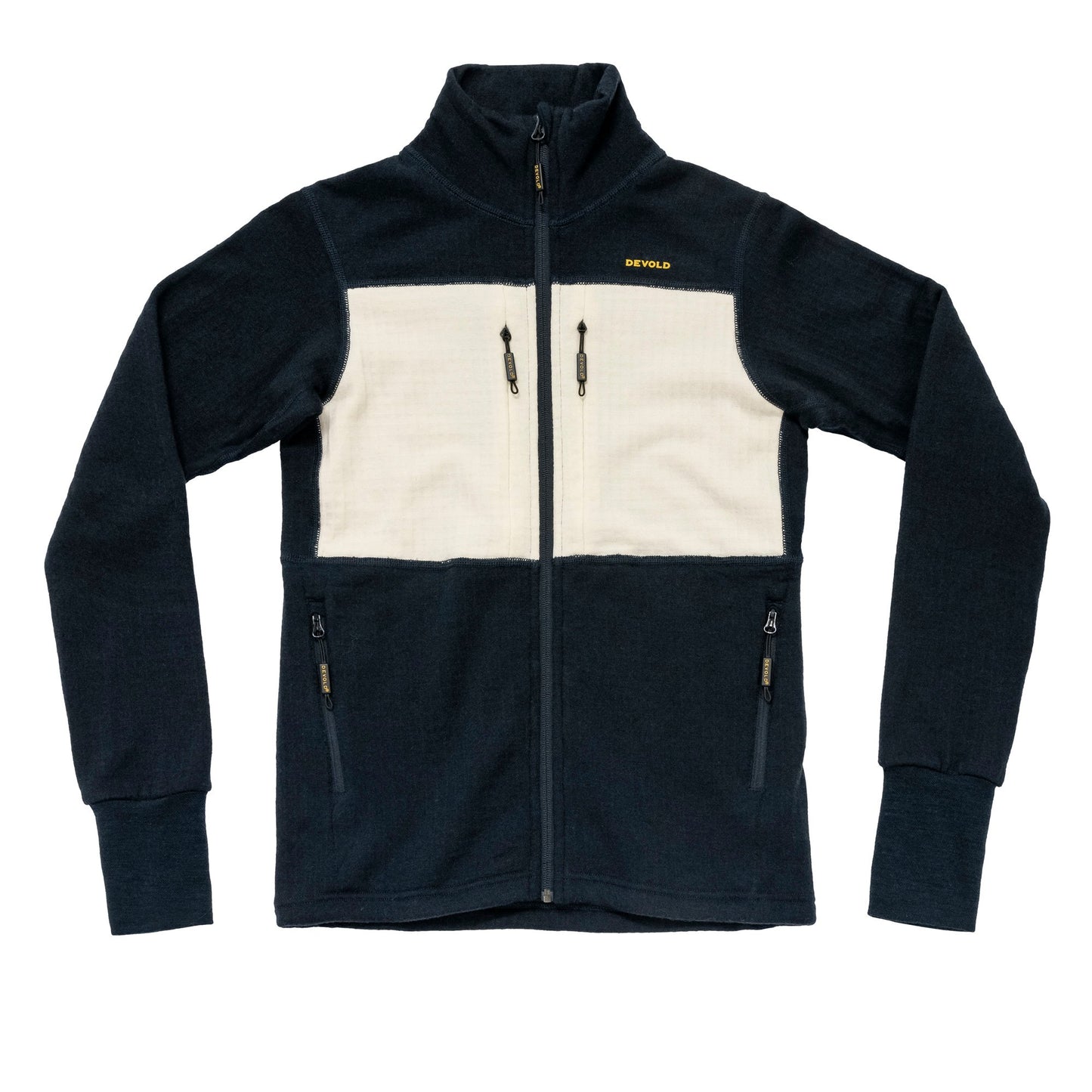 DevoldEggaGridMerinoJktWmn-MarsalaRawWhite