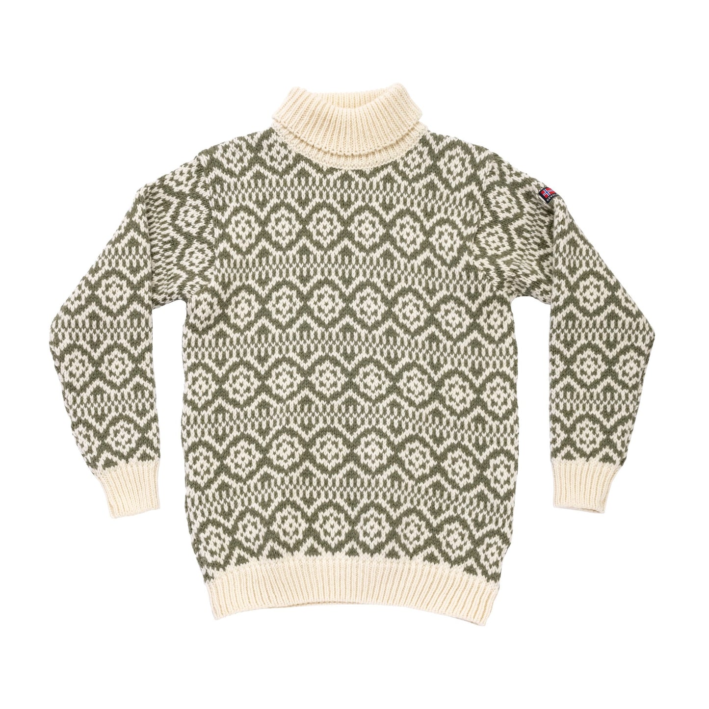 DevoldHoddevikWoolHighNeck-OffwhiteOlive