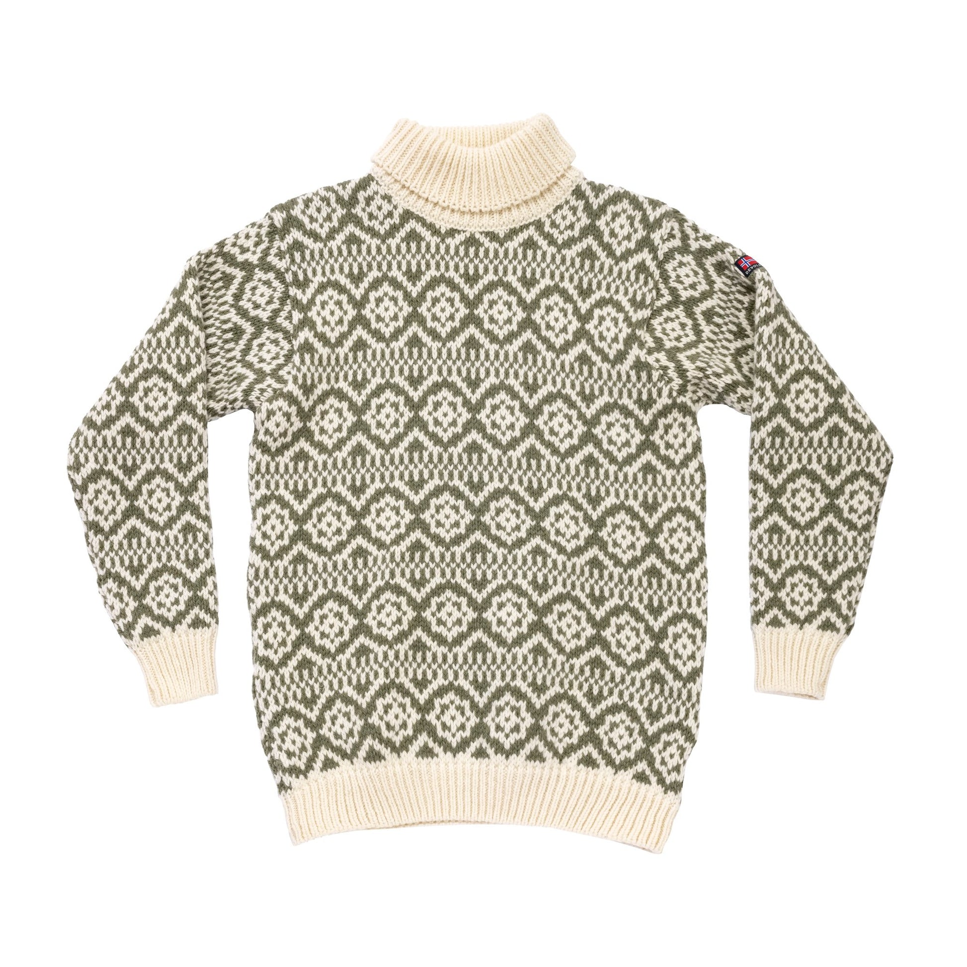 DevoldHoddevikWoolHighNeck-OffwhiteOlive