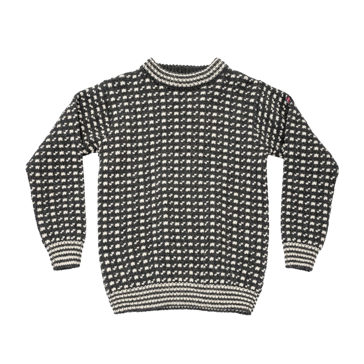 DevoldOriginalIslenderWoolSweater-AnthraciteOffwhite