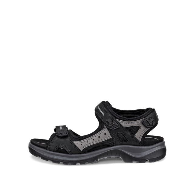 EccoOffroadBlackSandalSideView