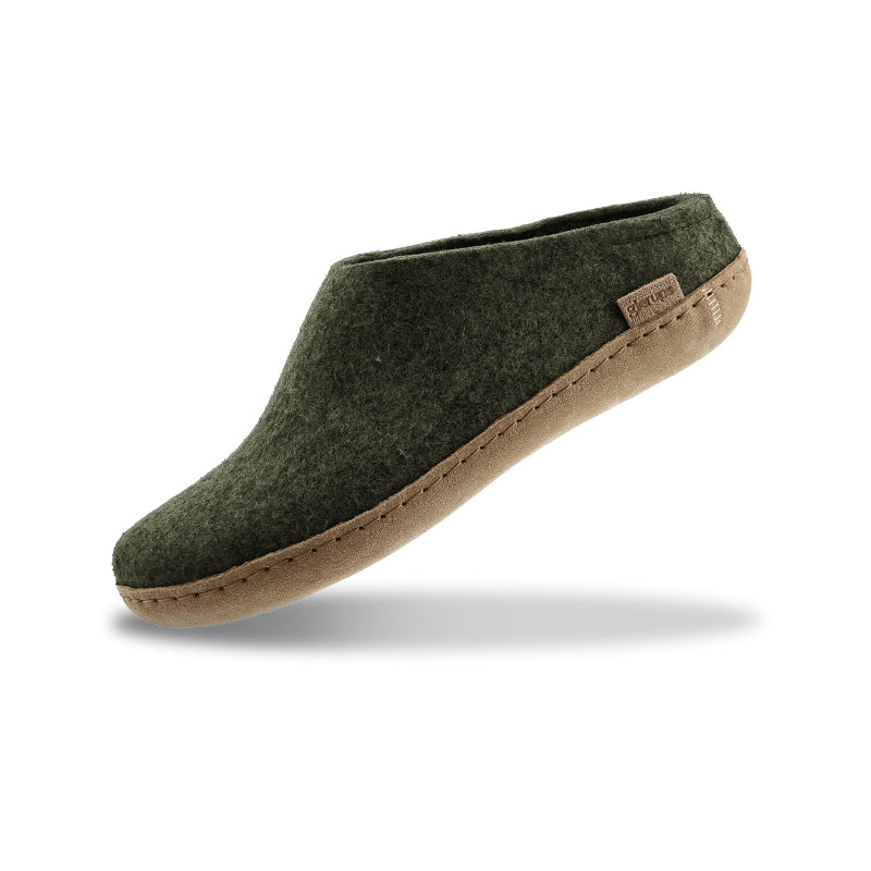 GlerupSlipOnForestLeathersideview