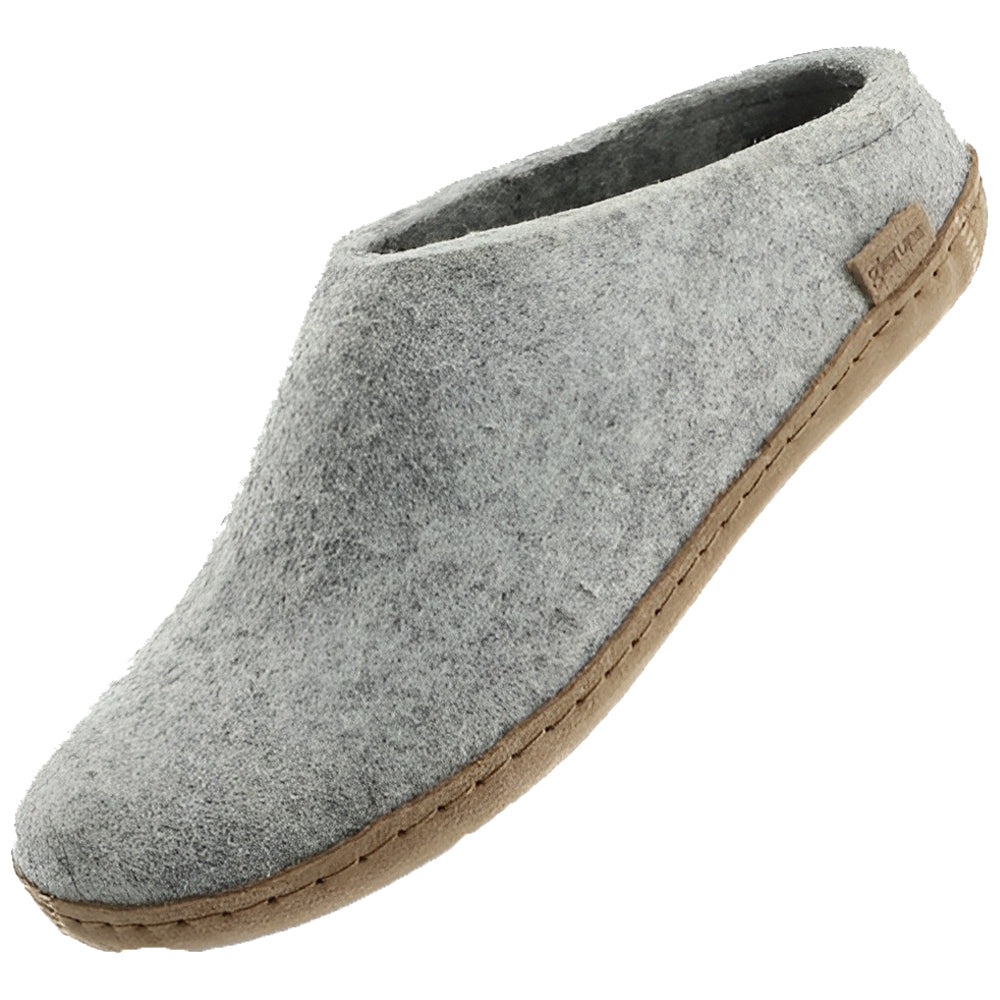 Glerup Slippers Grey Leather