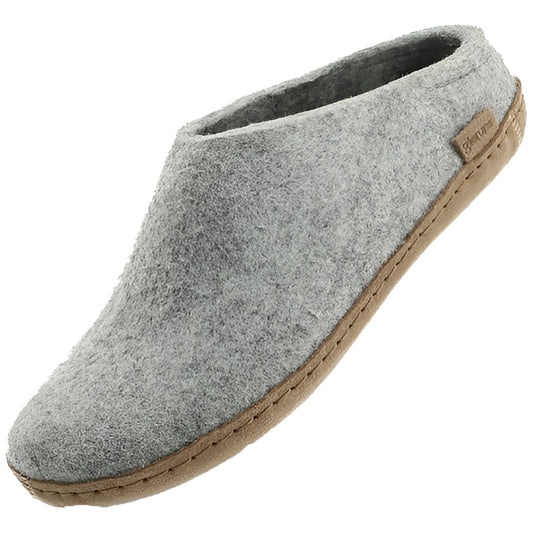 Glerup Slippers Grey Leather