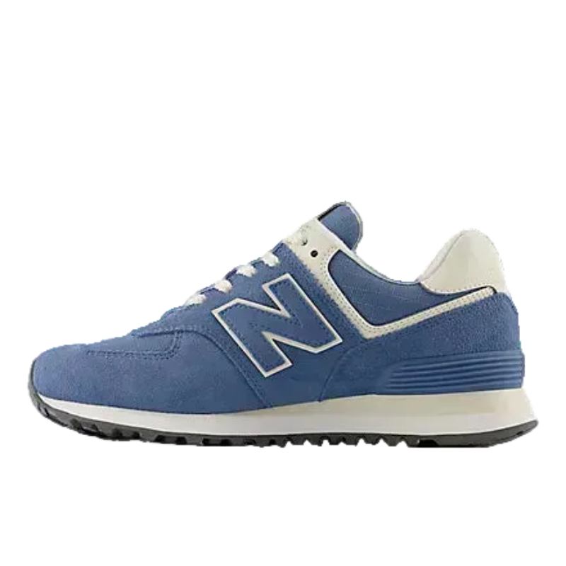 Shoreline blue sneaker with white sole, perfect for mountain adventures and laid-back trails