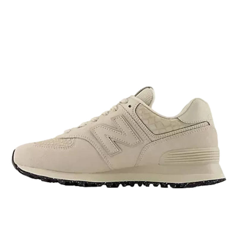 Comfy off-white sneaker with rugged sole, perfect for mountain town adventures and laid-back style.