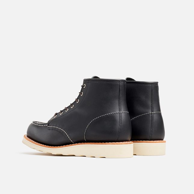 Red Wing Women's Classic 6" Moc Black Boundary Leather Boots