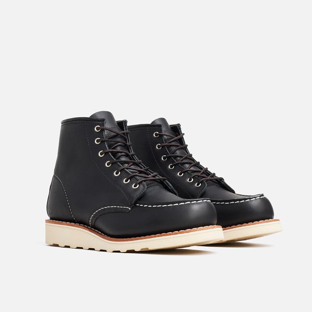 Red Wing Women's Classic 6" Moc Black Boundary Leather Boots