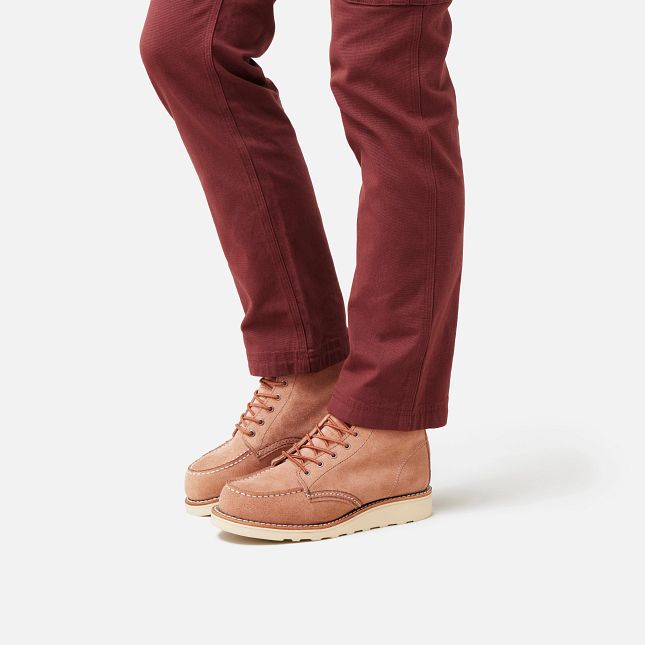 Red Wing Women's Classic 6" Moc Dusty Rose Boots