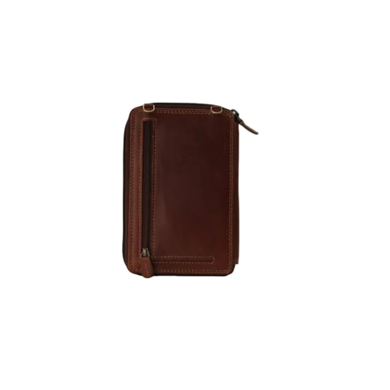 RuggedEarthLeatherUprightOrganizerBackView
