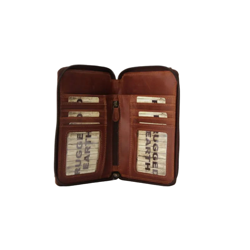 RuggedEarthLeatherUprightOrganizerInsideView