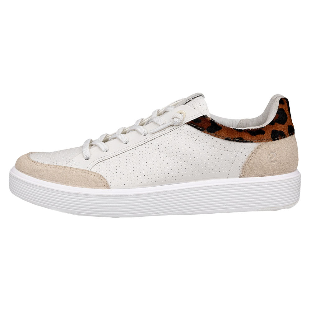 Ecco Soft 60 Limestone/Leopard Sneaker