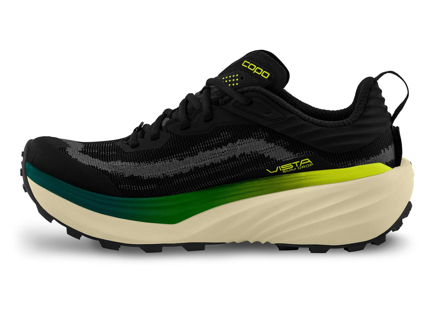 Topo Athletic Vista Black/Lime Wide