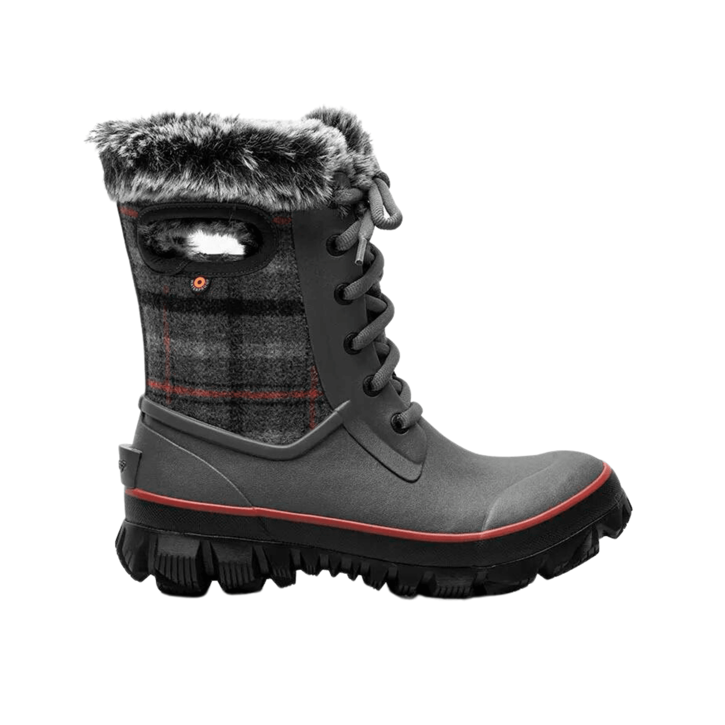 Bogs Arcata Cozy Plaid Dark Grey - Kumpfy Shoes