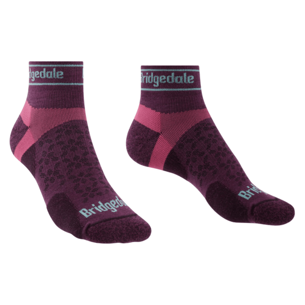 Bridgedale Socks Trail Run Ultra Light Low Merino WMS Damson