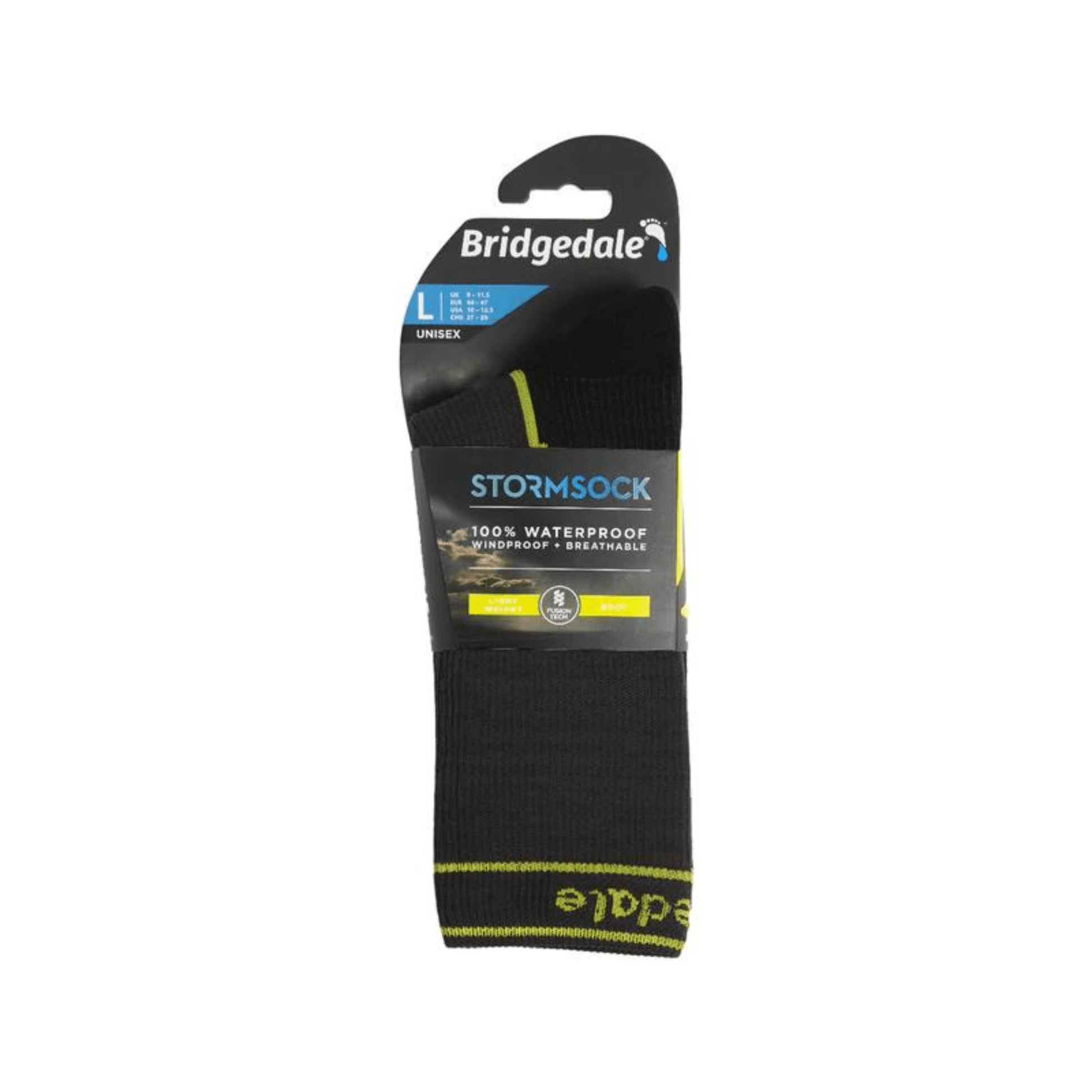 Bridgedale Socks Storm Light Weight Boot Unisex Dark Grey/Lime - Kumpfy Shoes