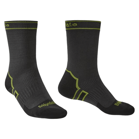 Bridgedale Socks Storm Light Weight Boot Unisex Dark Grey/Lime