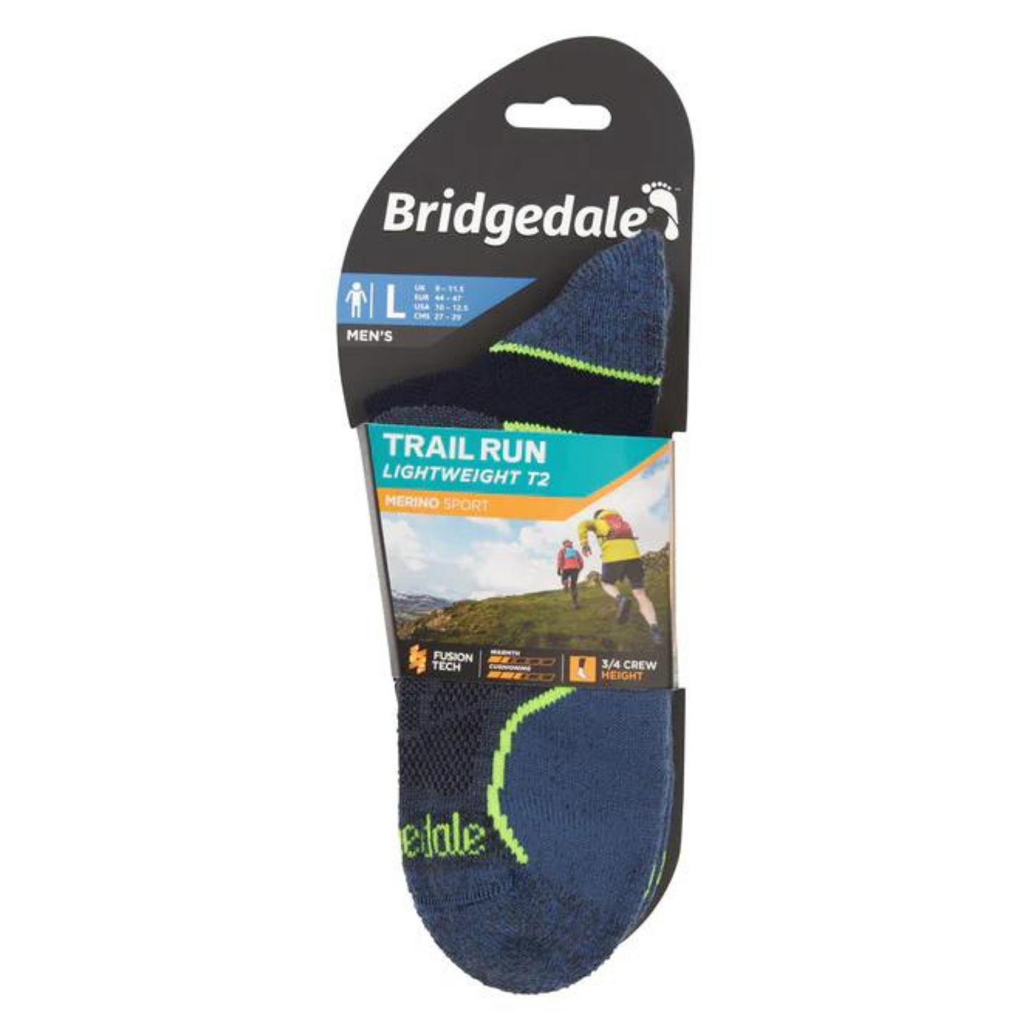 Bridgedale Socks Trail Run Light Weight Merino Blue