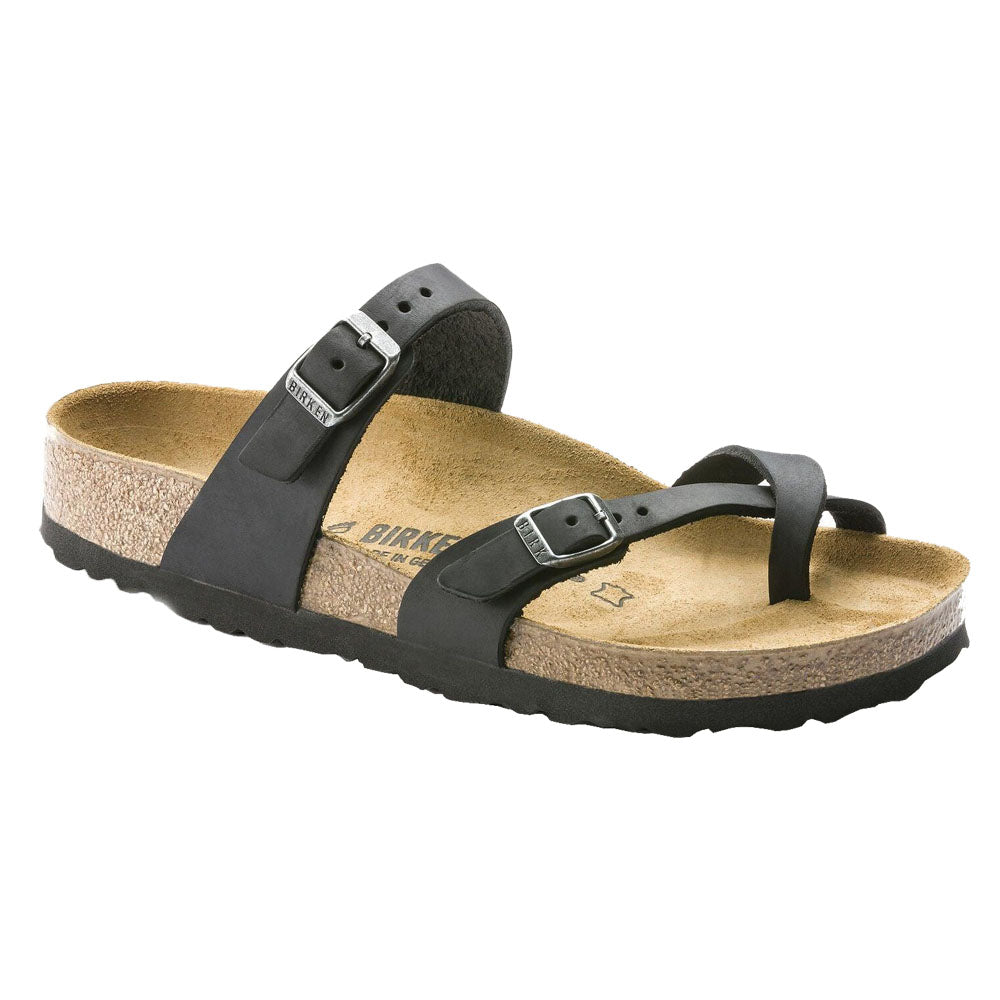 Birkenstock Mayari Oiled Leather Sandals - Black