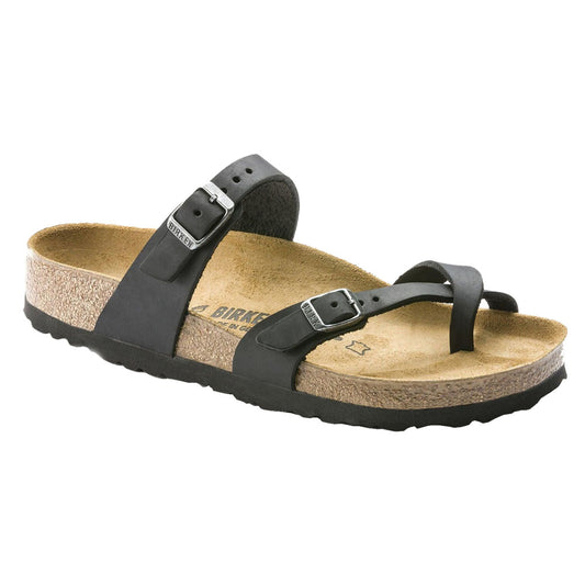 Birkenstock Mayari Oiled Leather Sandals - Black